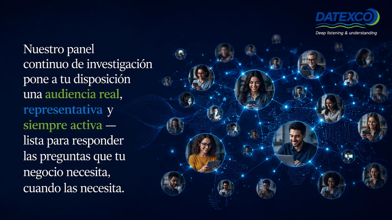Pilar 3: Participantes conectados — pieza gráfica Datexco
